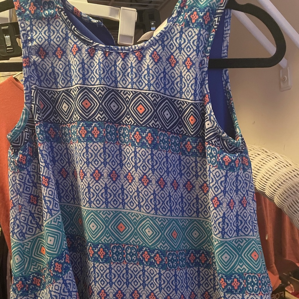 kids colorful pattern tank top